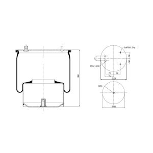 AIR SPRING REPL DAF CF85/XF95/XF105 (METRIC)