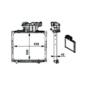 RADIATOR TO REPL MAN TGA 18.310, 18.350