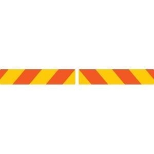 REAR MARKER BOARD - TYPE 2 AND 3 (SUPPLIED IN PAIRS) ALUMINIUM