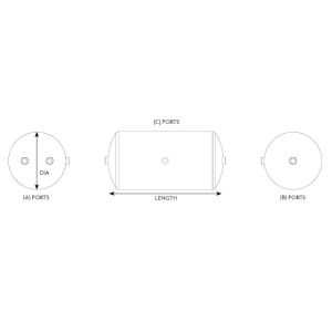 AIR RESERVOIR 20 LITRES PORT SIZE M22X1.5MM TO FIT DAF LF45 (STRAP TO SUIT - A1291PK)