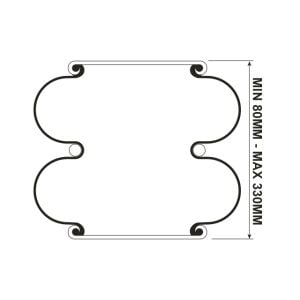 AIR SPRING COMPLETE ASSEMBLY - M22 - TO SUIT DAF FITTING KIT NOT CURRENTLY SPECIFIED