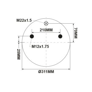 AIR SPRING ASSY TO SUIT BPW