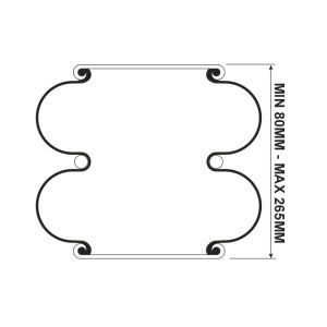 AIR SPRING - DOUBLE CONVOLUTE ASSEMBLY TO SUIT SCANIA FOR FITTING KIT ORDER - ASK053