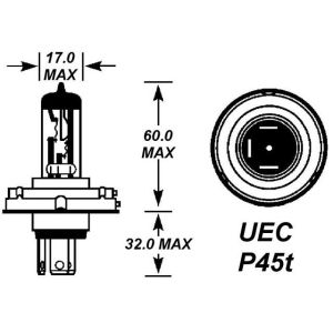 UEC HB24 24V 70/75W HALOGEN BULB