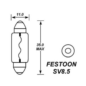 FESTOON 239 12V 5W BULB