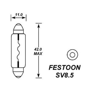 FESTOON 264 12V 10W BULB