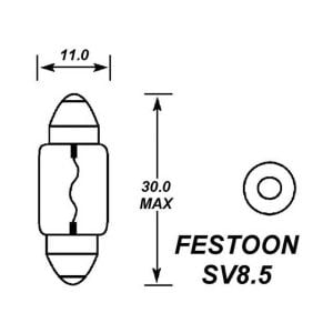 FESTOON 269 12V 10W BULB