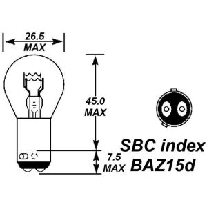 SBC 566 12V 21/4W BULB