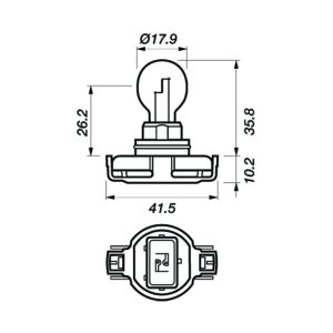 HIPER VISION BULB 12V 24W PG20/7