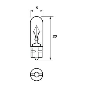 BULB 286X 12V 2.3W W2X4.6D 5MM