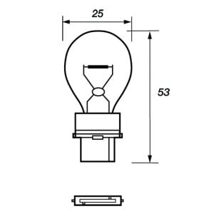 BULB 3156 12V 27W W2.5X16D PCB