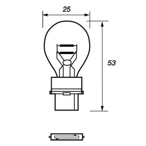 BULB 3157 12V 27/7W W2.5X16Q PCB