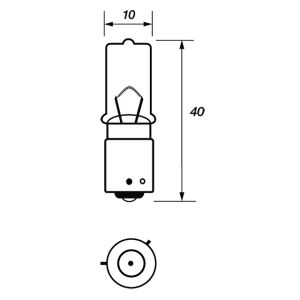 BULB 433D 12V 21W BAY9S OSP HALOGEN