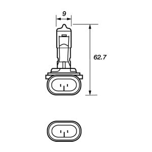 BULB 881 12V 27W PGJ13 HALOGEN