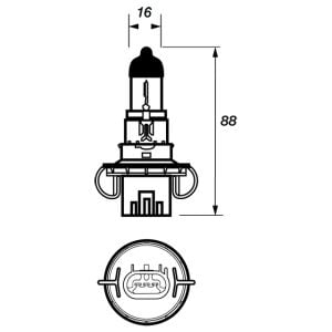 BULB H13 12V 60/55W P26.4T HALOGEN