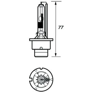 BULB OD2R 12V 35W P33D-3 GAS DISCHARGE REFLECTOR