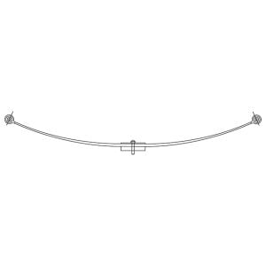 FRONT SINGLE LEAF SPRING COMPLETE WITH BUSHES