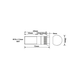 WHEEL STUD M18X1.5