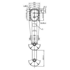 LANDING LEG SET WITH ROCKING FEET