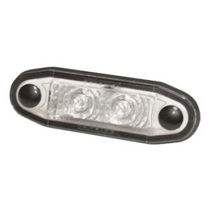 0.5m CLEAR LED OBLONG MARKER LAMP.	
