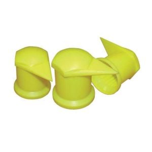 DUSTITE WHEEL NUT INDICATOR - 32MM YELLOW LR 50PK