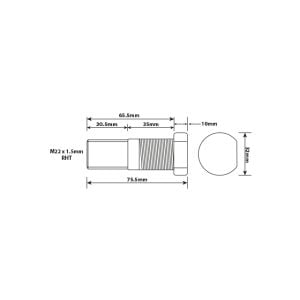 WHEEL STUD M22X1.5