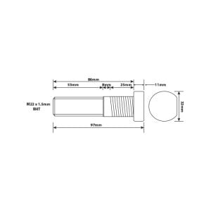 WHEEL STUD M22X1.5