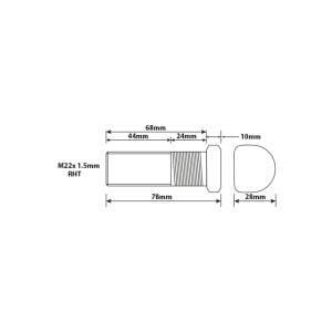 WHEEL STUD M22X1.5