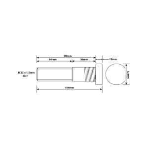 WHEEL STUD M22X1.5