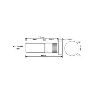 WHEEL STUD M22X1.5