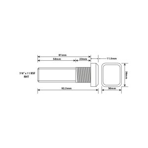 WHEEL STUD 7/8X11BSF