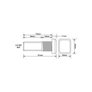 WHEEL STUD 7/8X11BSF