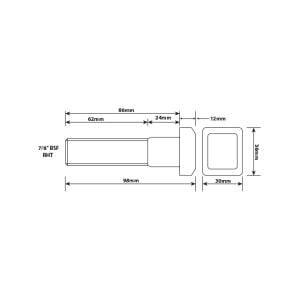 WHEEL STUD 7/8X11BSF