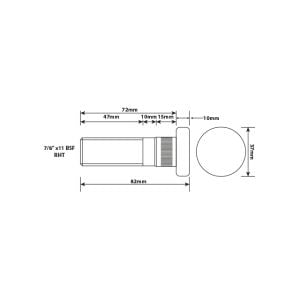 WHEEL STUD 7/8X11BSF