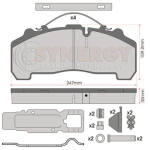 JURATEK BRAKE PAD SET SYN3000K