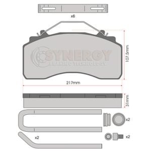 JURATEK LTD BRAKE PAD SET WITH FITTING KIT SYN3075K