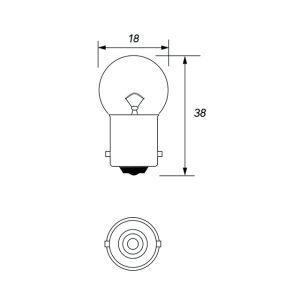 24V BULB 5W BA15S - SINGLE PACK