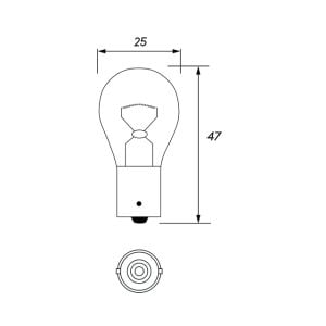 24V AUXILIARY BULB 21W BA15S - SINGLE PACK