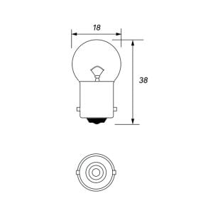 24V AUXILIARY BULB 10W BA15S - SINGLE PACK