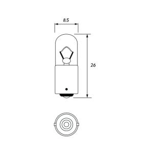 24V AUXILIARY BULB 4W BA9S - SINGLE PACK