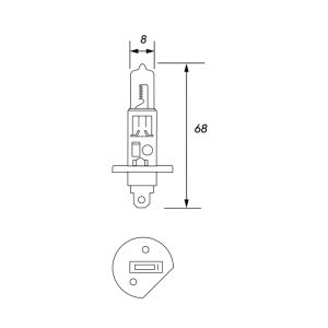 24V HEADLAMP BULB 70W H1 HALOGEN - SINGLE PACK