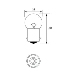 24V AUXILIARY BULBS 5W BA15S - 10 WAY PACK