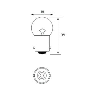 24V AUXILIARY BULBS 10W BA15S - 10 WAY PACK