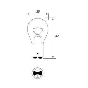 24V AUXILIARY BULBS 21W BA15D - 10 WAY PACK