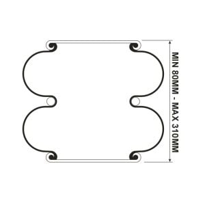 AIR SPRING DOUBLE CONVOLUTED TO SUIT VOLVO FOR FITTING KIT ORDER - ASK053