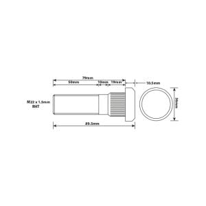 WHEEL STUD M22X1.5