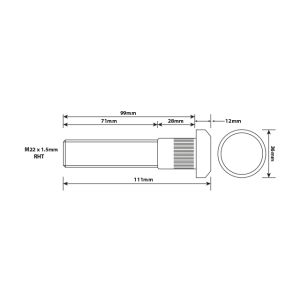 WHEEL STUD M22X1.5